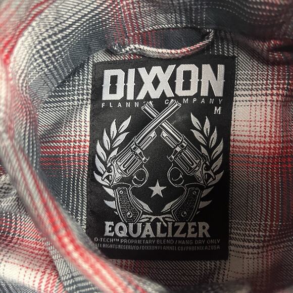 Dixxon Flannel Shirt Mens Medium Equalizer Red Plaid Flannel Long Sleeve - Picture 2 of 5